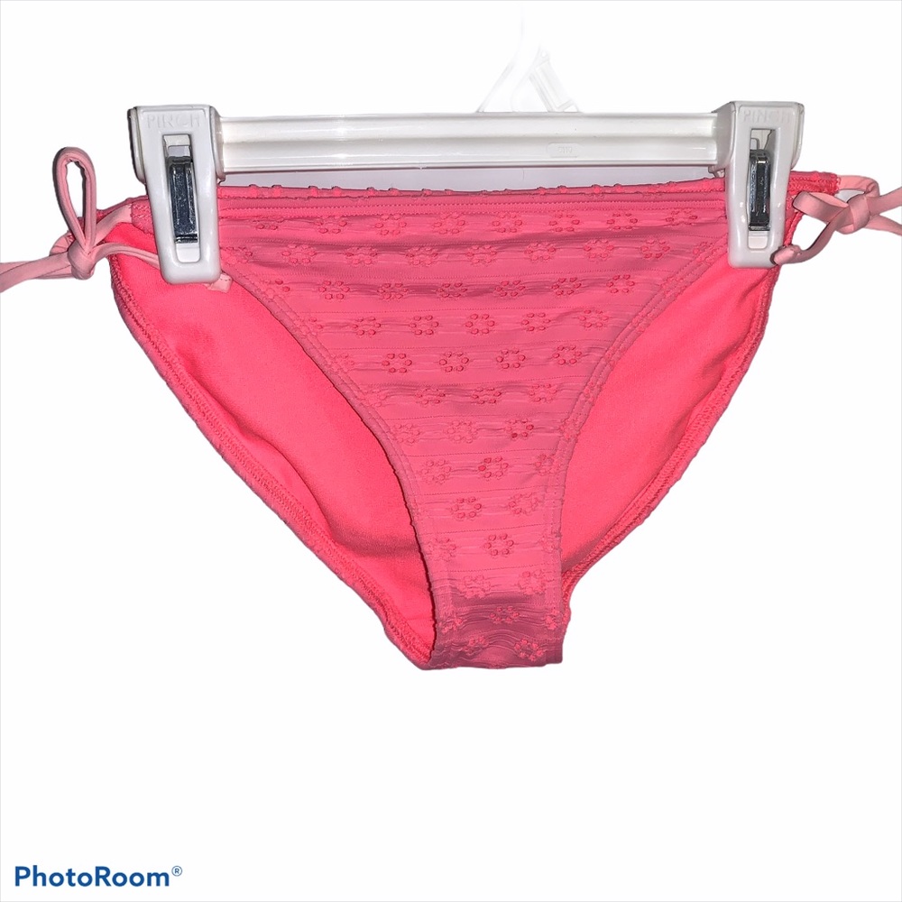 Abercrombie Swim girls XL Knotted Floral Jacquard Openwork Eyelet bikini bottom